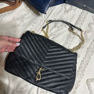 Rebecca Minkoff Black Chevron Shoulder Bag